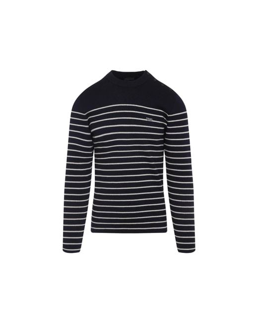 Prada Blue Crew Neck Sweater