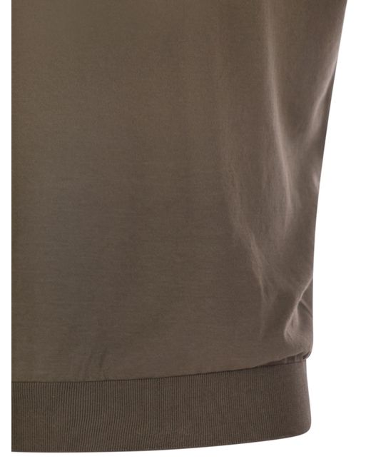 T-shirt en coton à manches courtes de base Basic Tagliatore pour homme en coloris Gray