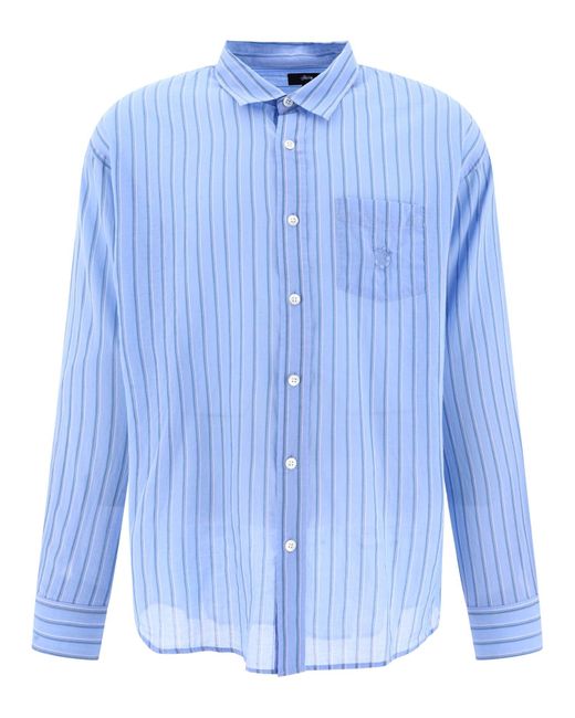 Stussy Blue Striped Lightweight Shirt