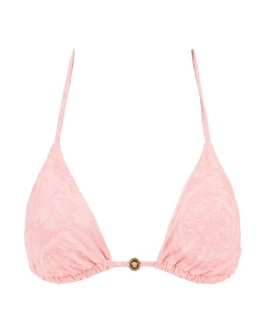 Versace Pink Barock Bikini Top