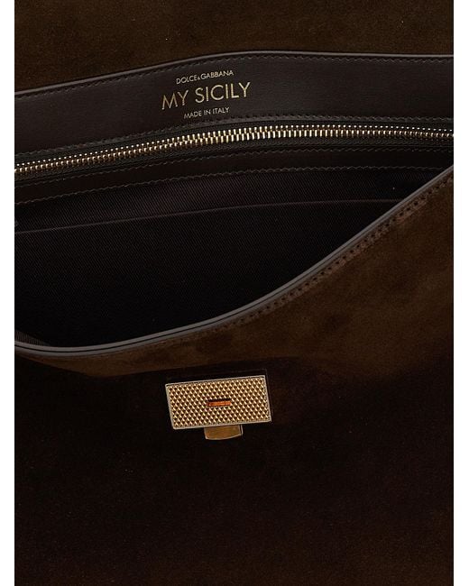 Dolce & Gabbana 'my Sicily' Grote Handtas in het Brown