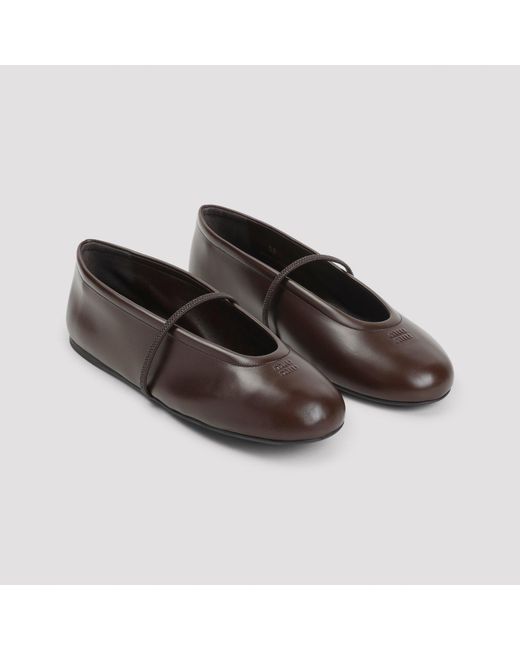 Miu Miu Brown Ballet Flats