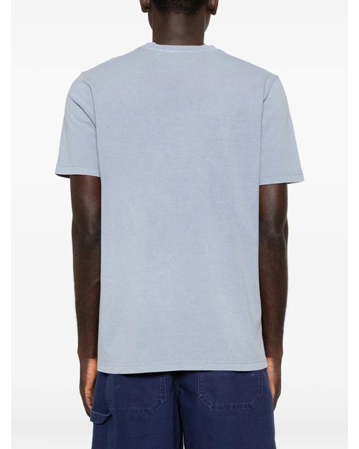 A.P.C. Blue Tshirt Manches Courtes Adresse for men