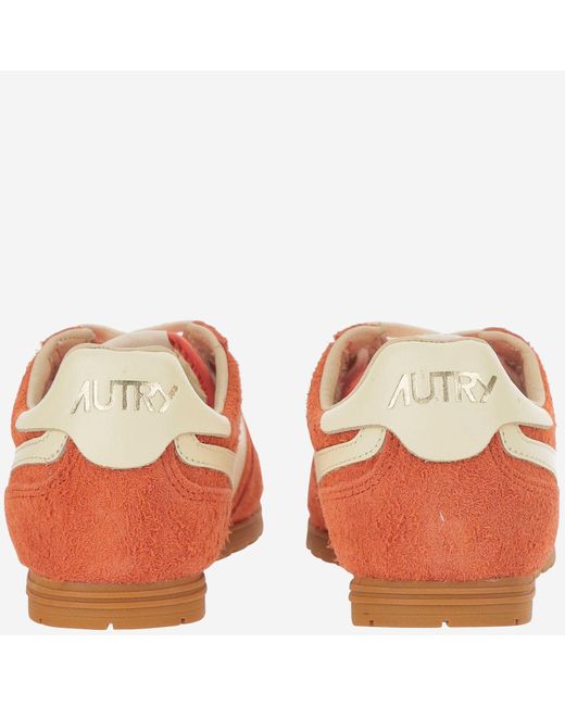 Autry Windspin Leder -Turnschuhe in Red für Herren