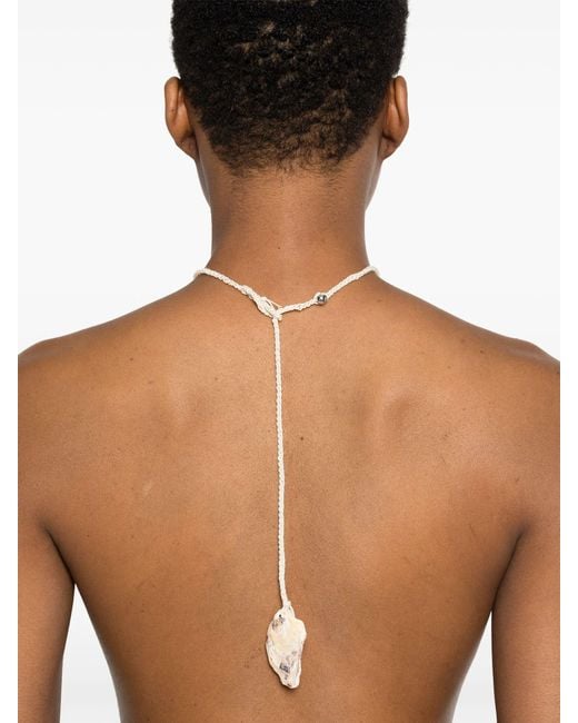 Our Legacy White Crochet Catch Necklace