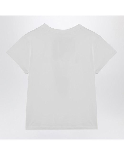 MM6 by Maison Martin Margiela White T-Shirt With Numeric Signature