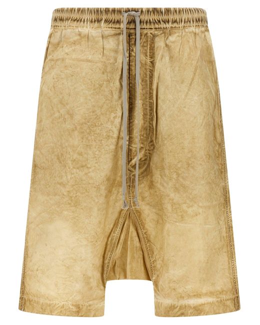 Rick Owens 'drawstring Pods' Bermuda Shorts in het Yellow