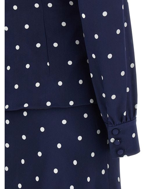 Robe à pois riche Alessandra Alessandra Rich en coloris Blue