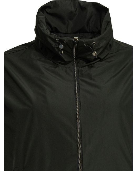 Herno Black "New Techno Taffeta" Raincoat