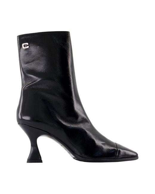 CAREL PARIS Black Isabelle Knöchelstiefel Leder schwarz