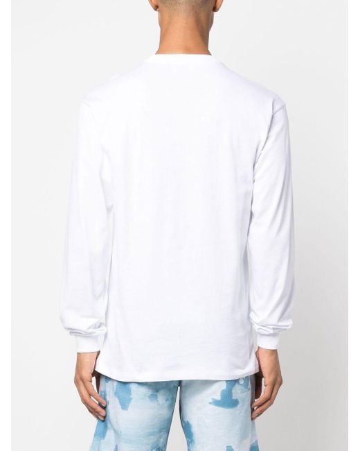 T-shirt à manches longues logo du logo BLUE SKY INN pour homme en coloris White