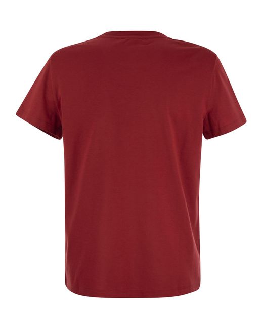 Max Mara Red Elmo kurzärmeliges T -Shirt mit Tasche
