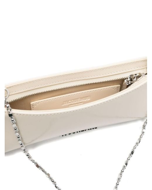 Jacquemus White Le Petit Bisou Chaine Leather Shoulder Bag