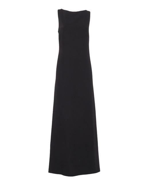 P.A.R.O.S.H. Black Maxi Dress With Unique Cut-Out Detail