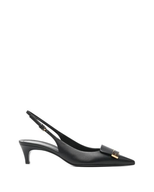 Sergio Rossi White Leather Slingback Pumps