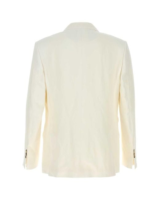AMI White Notched Lapel Jacket for men