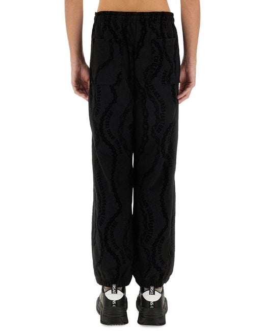 Versace Jeans Couture Black All Over "Chain" Jogging Pants for men
