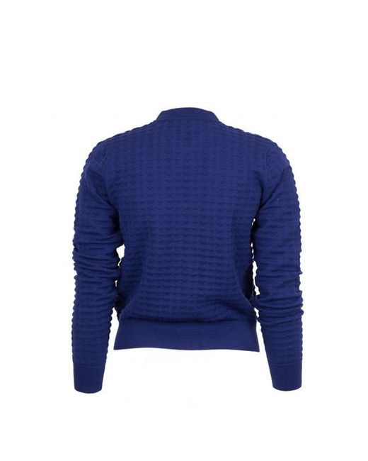 Armani Jeans Blue Wolle Mischung Strickjacke