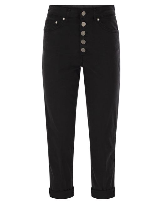 Koons Flowing Jeans en Lyocell y algodón estirado Dondup de color Black