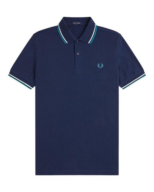 Fred Perry Blue Polo Con Logo