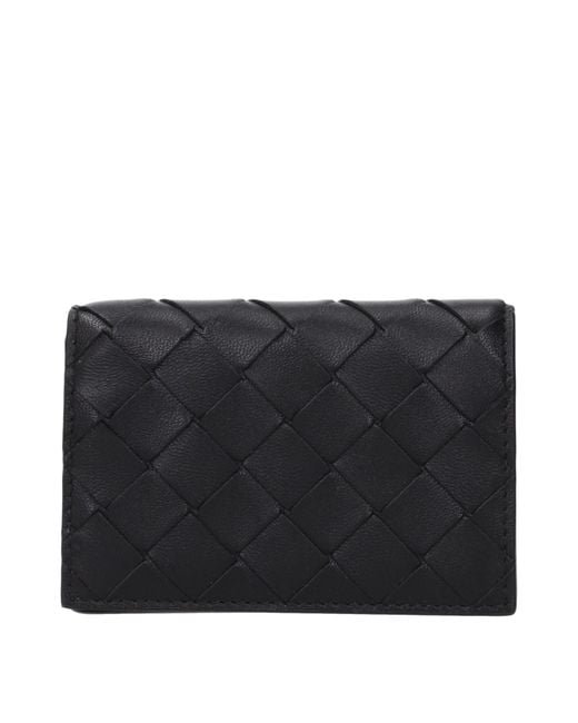 Bottega Veneta Black Leather Document Holder
