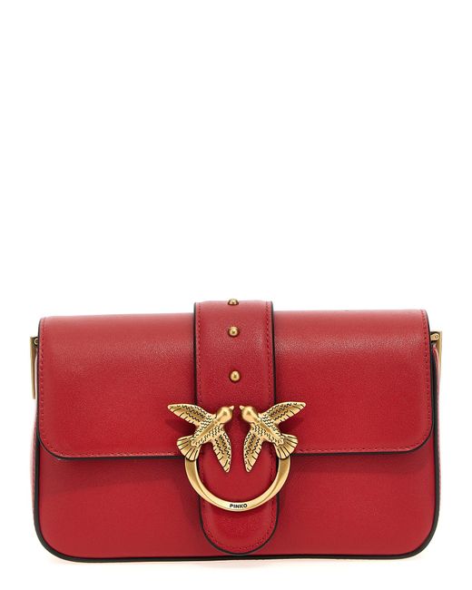 'Love One Mini' Crossbody Bols Pinko de color Red