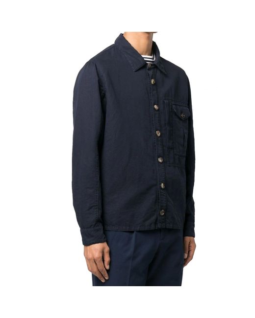 Brunello Cucinelli Hemdjacke in Blue für Herren