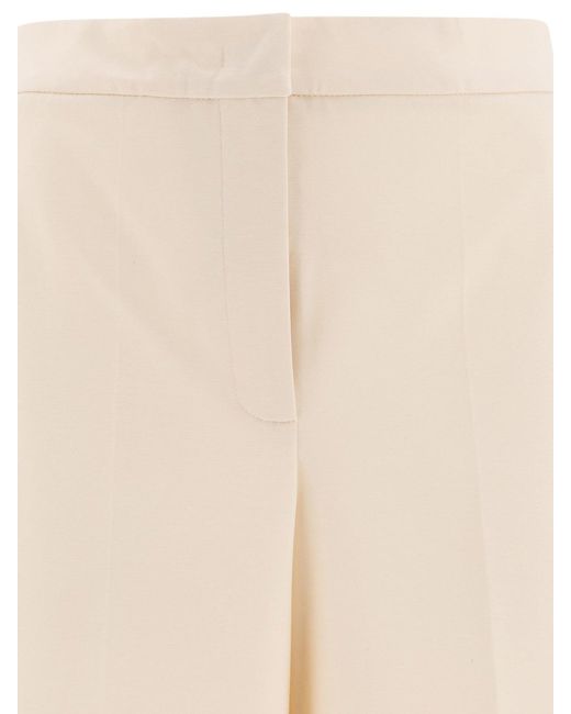 Max Mara White Elegant Trousers