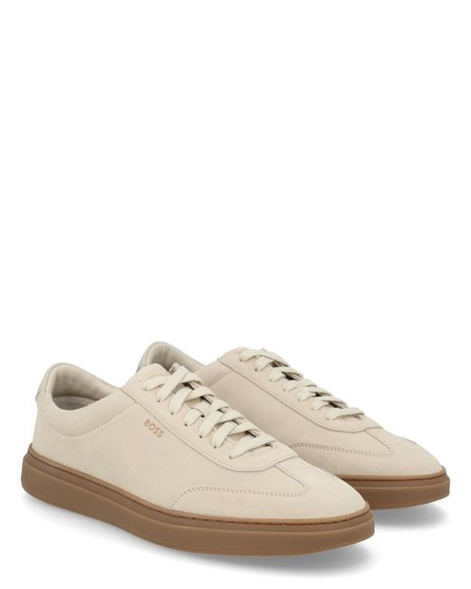 Boss White Leather Sneaker for men