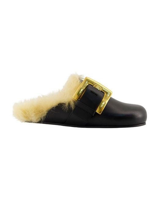 Balmain Black Anthem Sandalen Leder schwarz