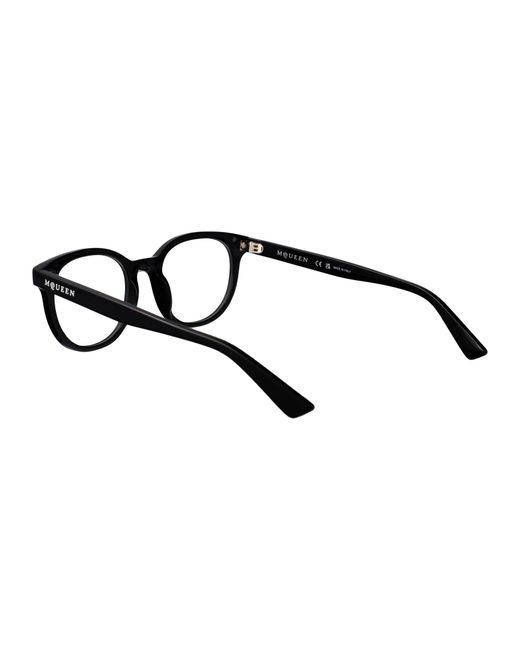 McQueen Black Round Optical Am0567 O 001
