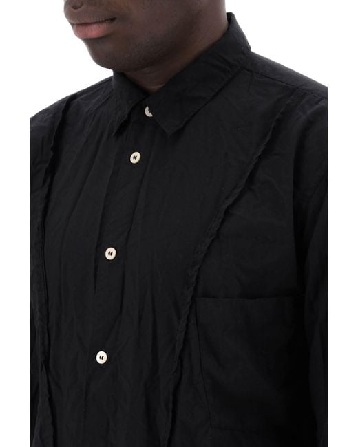 Comme des Garçons Maxi -shirt Met Asymmetrische Zoom in het Black voor heren