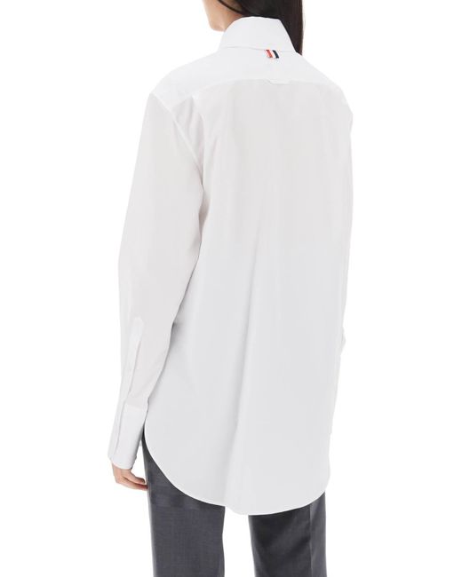 Easy Fit Poplin Shirt Thom Browne en coloris White