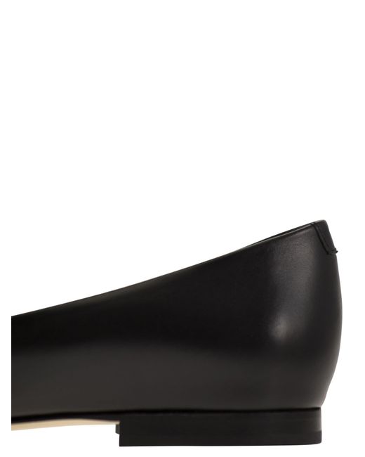 Tod's Black Leder Ballerina mit Accessoire