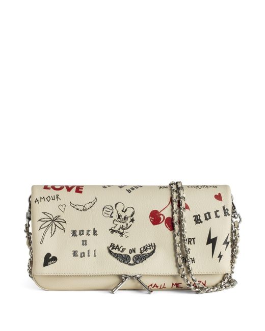 Zadig & Voltaire Metallic Rock Love Clutch