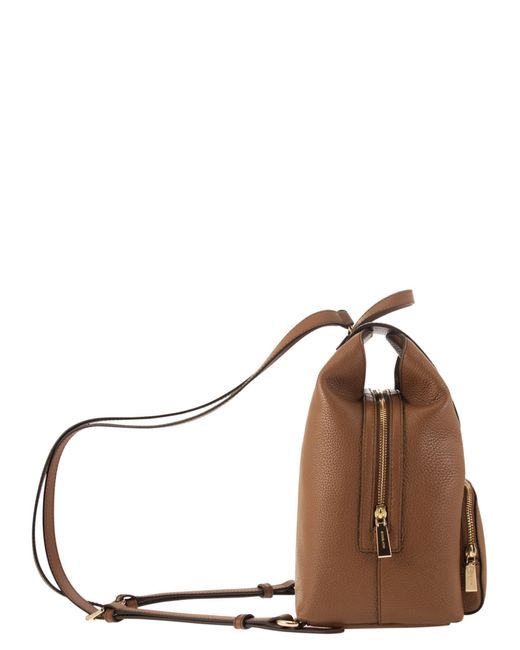 Michael kors brown leather backpack cheap