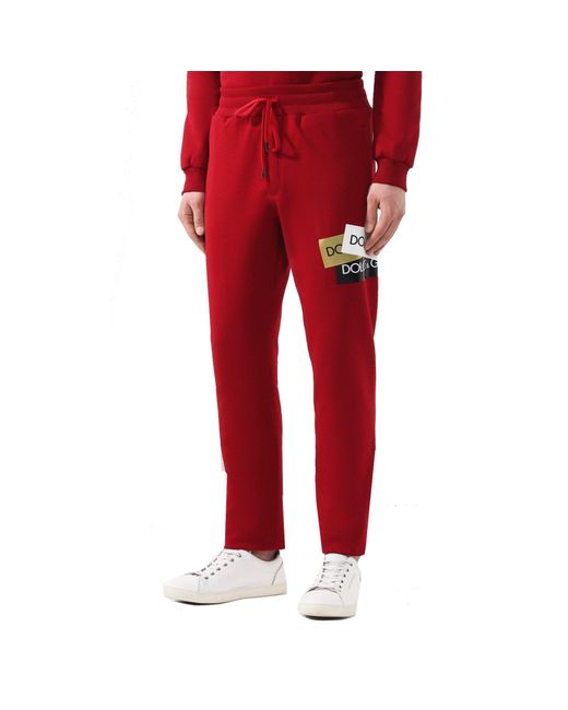 Dolce & Gabbana Red jogging Style Pants for men