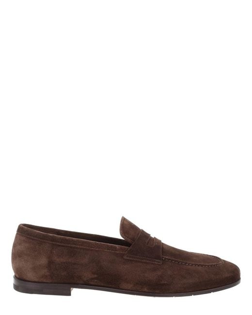 Premiata Brown Calf Leather Loafers