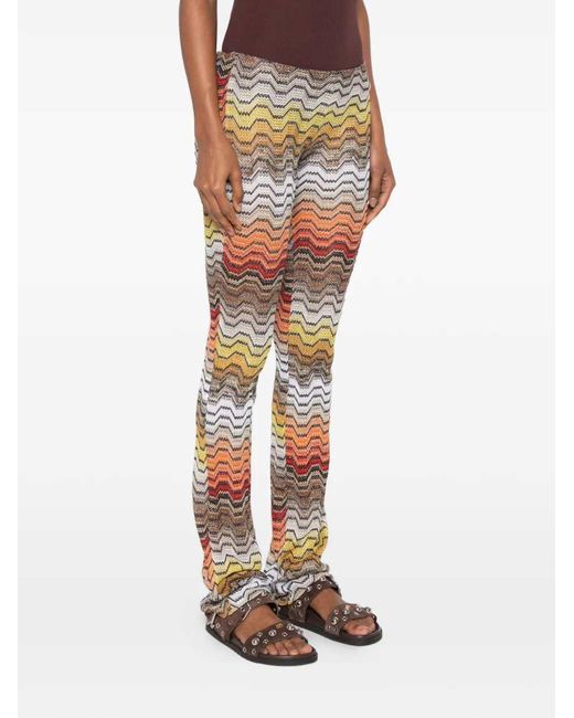 Missoni Zigzag Gebreide Broek in het White