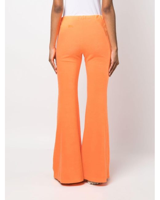 ERL Orange Terry Flared Pants Knit Clothing