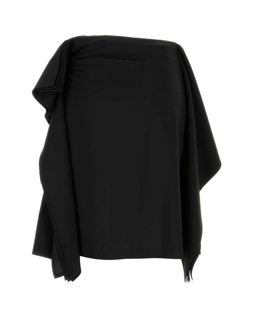 Loewe Black Wool Skirt