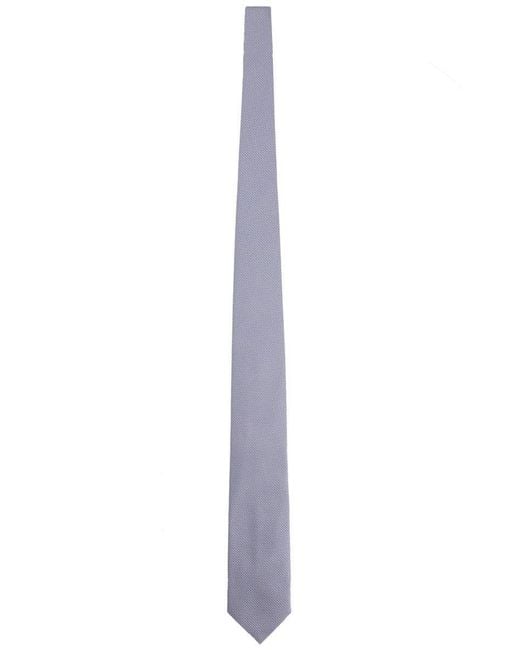 Boss White Silk Tie for men