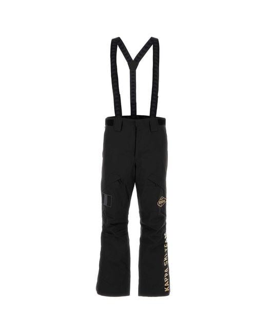 Kappa Black Polyester Ski Pant for men