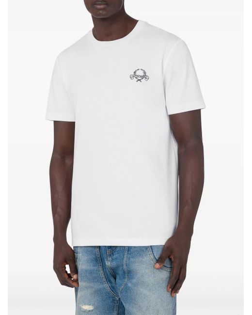 Moschino White T-Shirt With Print for men