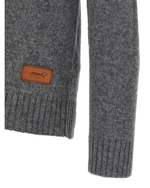 DSquared² Intarsia Sweater in het Gray voor heren