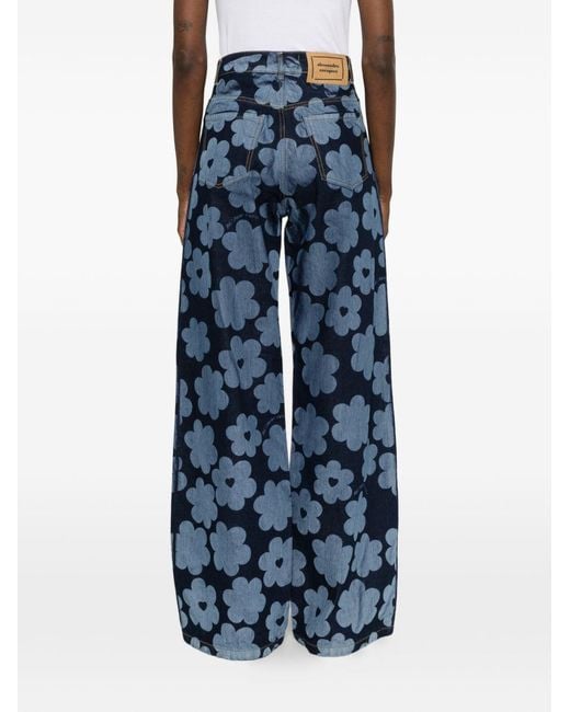 ALESSANDRO ENRIQUEZ Blue Printed Denim Jeans