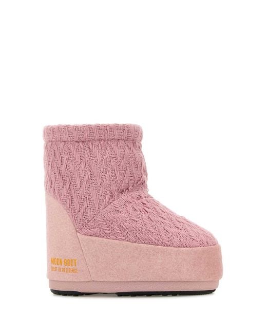 Moon Boot Pink Icon Low Ankle Boots