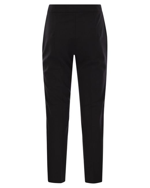 Max Mara Black Pegno Viscose Jersey Trousers