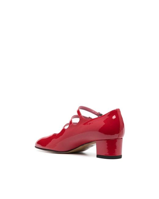 CAREL PARIS Décolleté Mary Jane Kina In Vernice Rossa in het Red