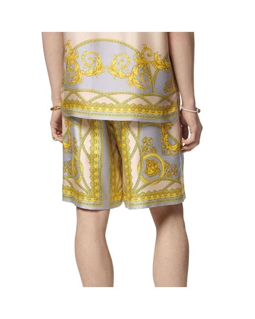 La Coupe des Dieux Silk Shorts Versace de hombre de color Green